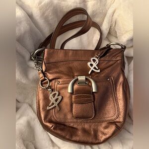 B. Makowsky Copper Leather Crossbody Bag “SALE”